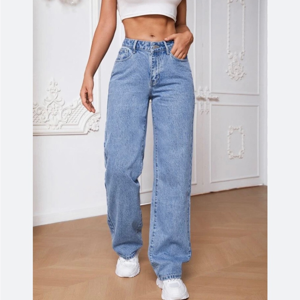 Shein Button Tab Mom Jean Size Small